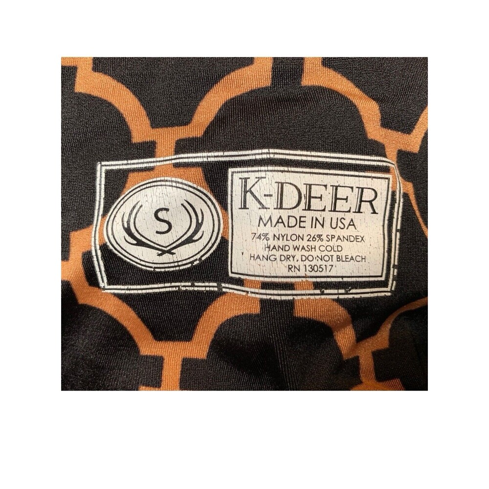 K-Deer Women's Activewear Signature Leggings Cropped/Capri Length Yoga S View 5